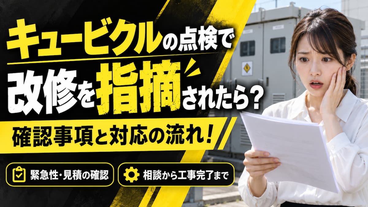 キュービクル 改修 指摘